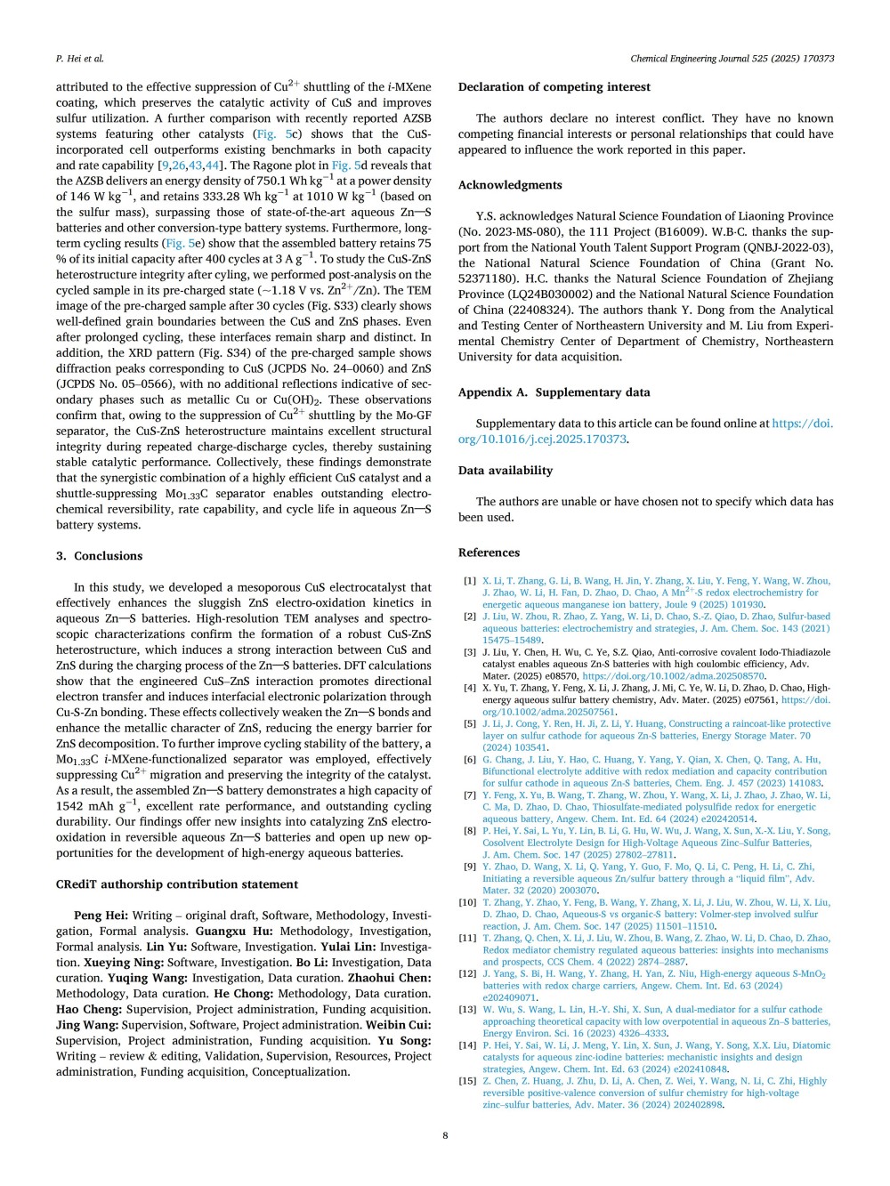 CEJ-Copper sulfide catalysts facilitating zinc sulfide electrooxidation in aqueous zinc sulfur batteries_08.jpg
